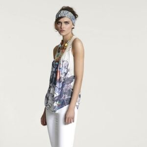 Anthro One September Floral Urubamba TankSm